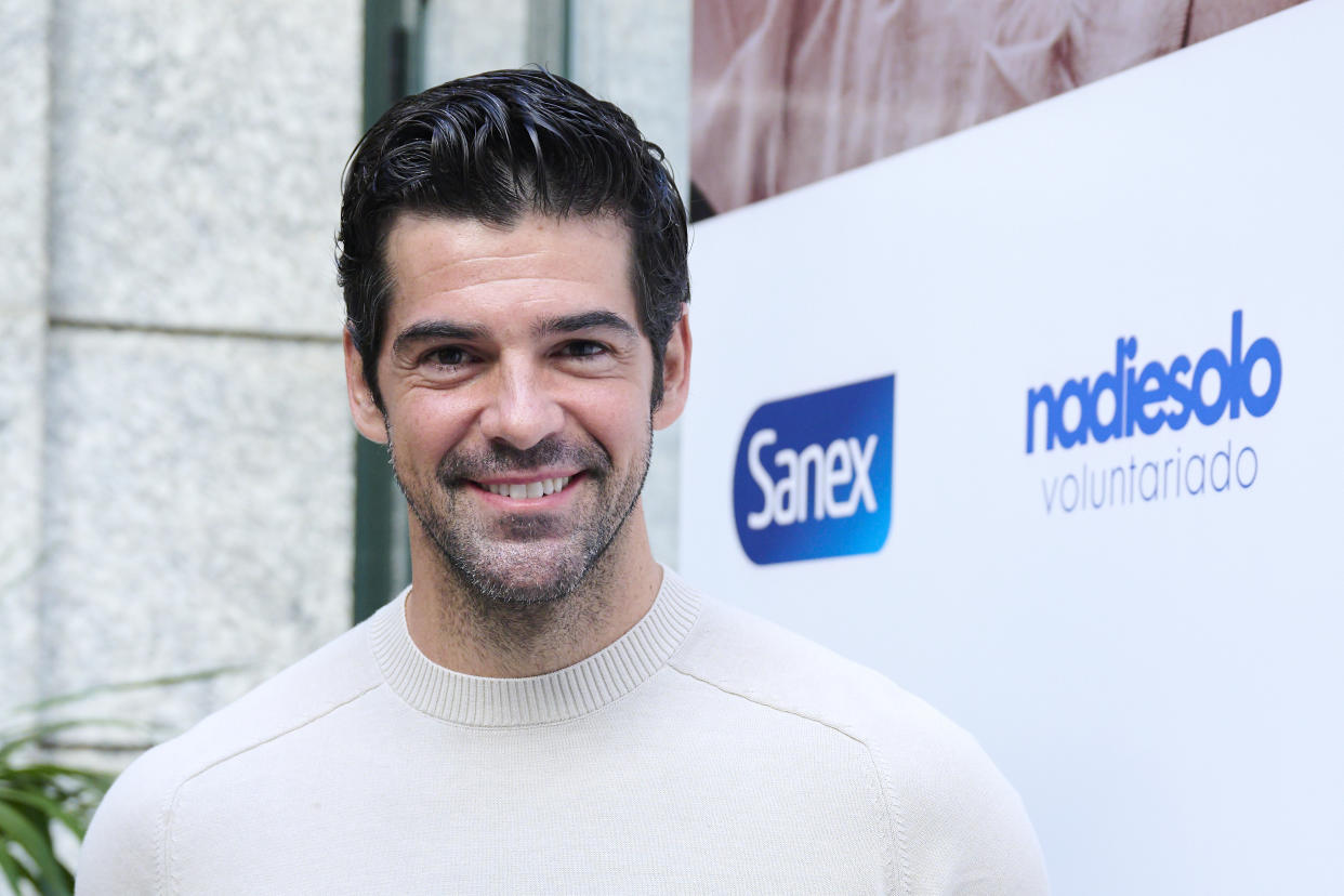 MADRID, SPAIN - MAY 31: Actor Miguel Ángel Muñoz presents the Sanex and Nadiesolo NGO new project at the VP Jardín de Recoletos Hotel on May 31, 2022 in Madrid, Spain. (Photo by Carlos Alvarez/Getty Images)