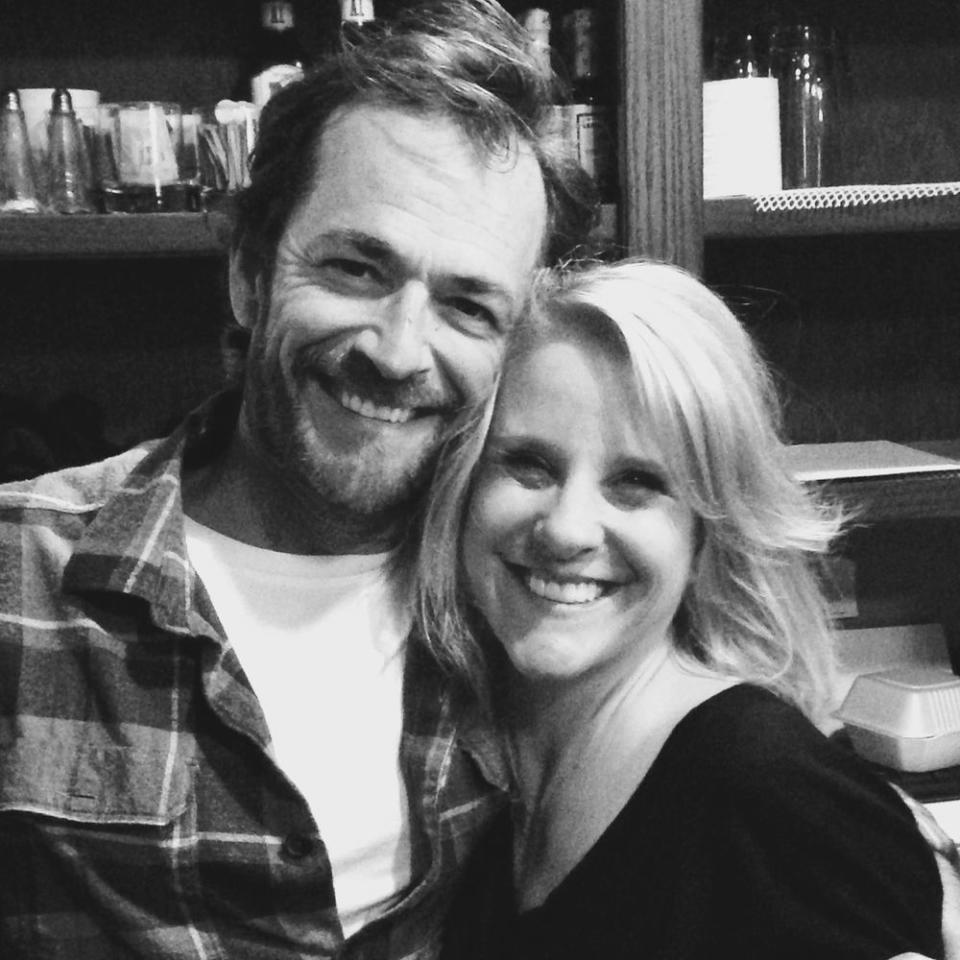 Rachel Mackall and Luke Perry in 2017