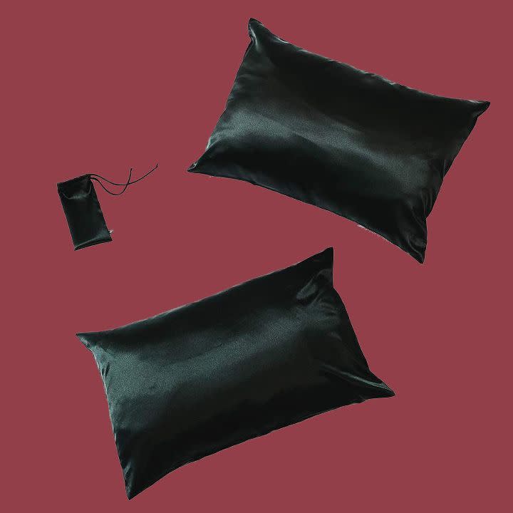23) Black Silk Pillowcase