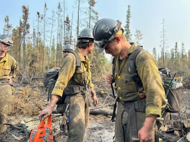 N.W.T. Fire says about 130 personnel are assigned to the fire burning near Highway 3. 