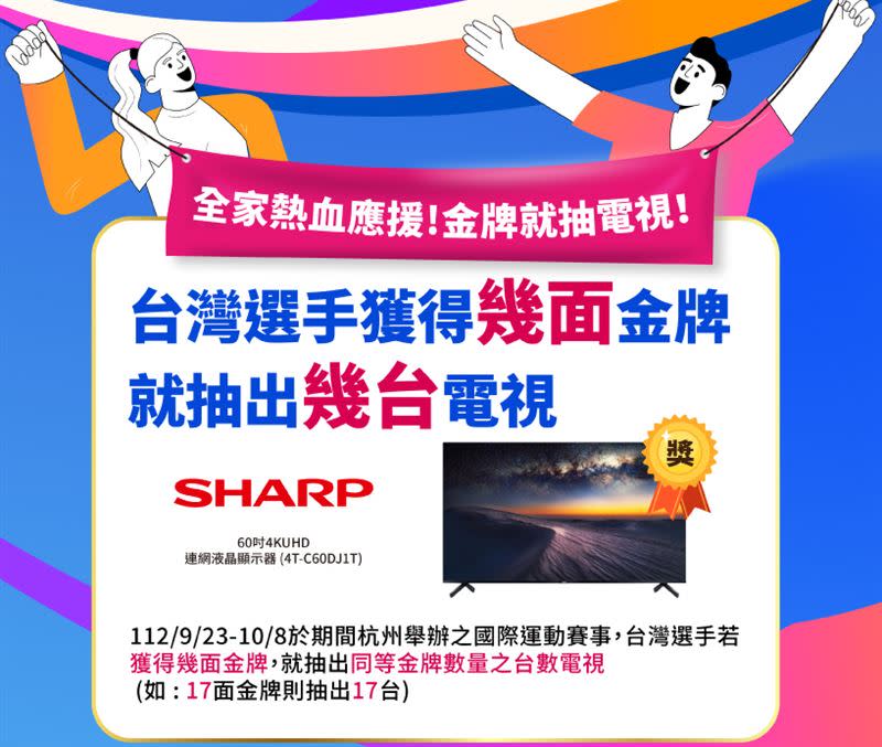 全家支持國際賽事，推出「奪金送電視」應援活動。（圖／翻攝自全家官網）