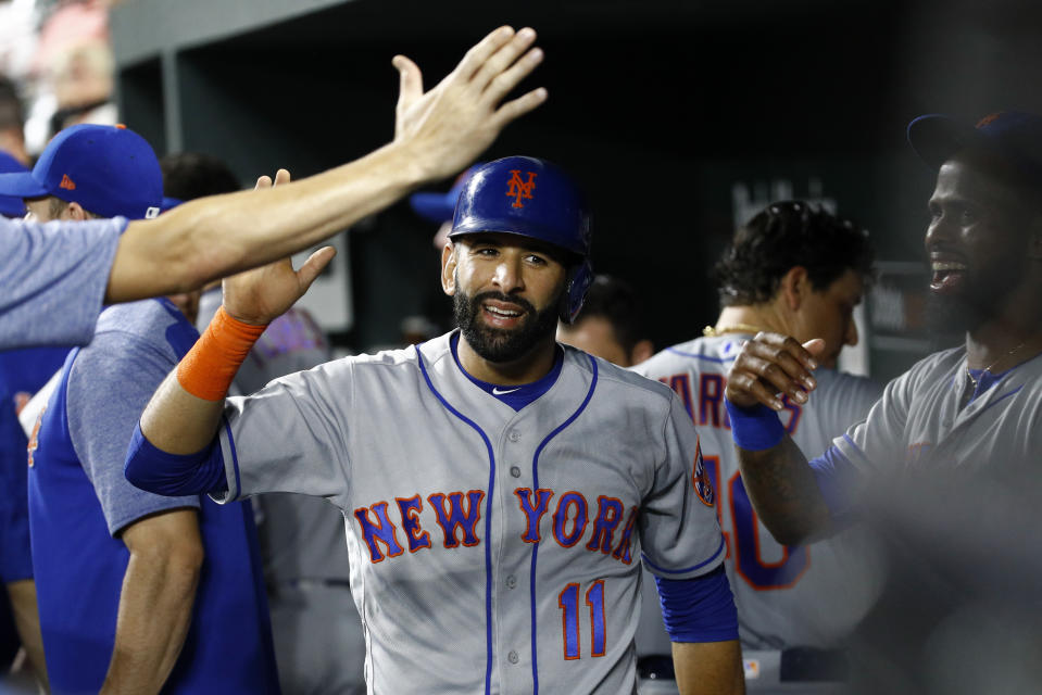 Jose Bautista has been traded to the Phillies, his third team of the 2018 season. (AP Photo/Patrick Semansky)