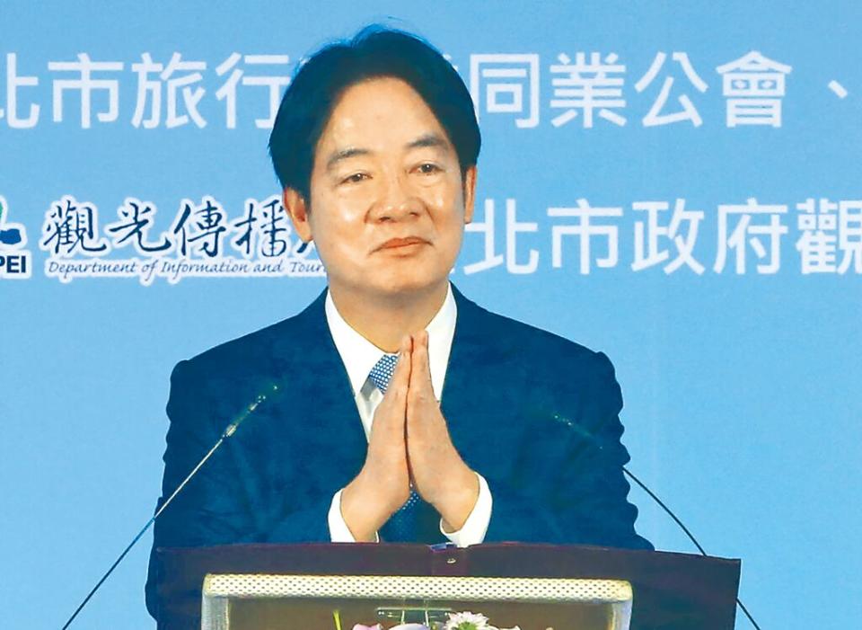 賴清德總統5月31日出席台北國際觀光博覽會開幕典禮，表示一定秉持對等尊嚴、互利共榮目標，推動兩岸觀光旅遊。（趙雙傑攝）
