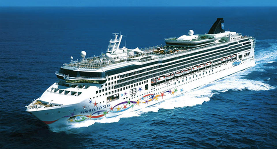 The Norwegian Star cruise was about 95km offshore when Kay fell overboard. Source: Norwegian Cruse Lines