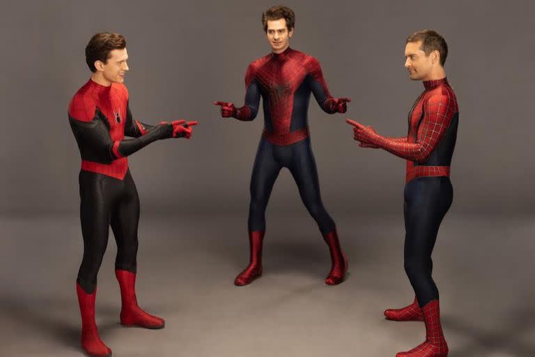 Tom Holland, Andrew Garfield y Tobey Maguire