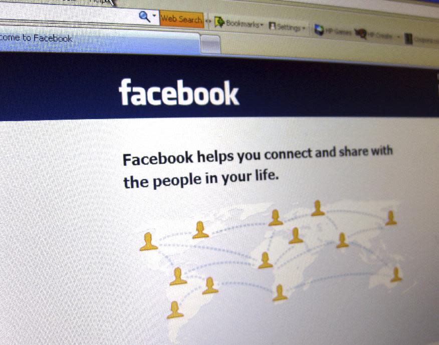 This June 20, 2012 photo shows a Facebook login page on a computer screen in Oakland, N.J. Facebook is expected to report their quarterly financial results after the market closes on Thursday, July 26, 2012. (AP Photo/Stace Maude)