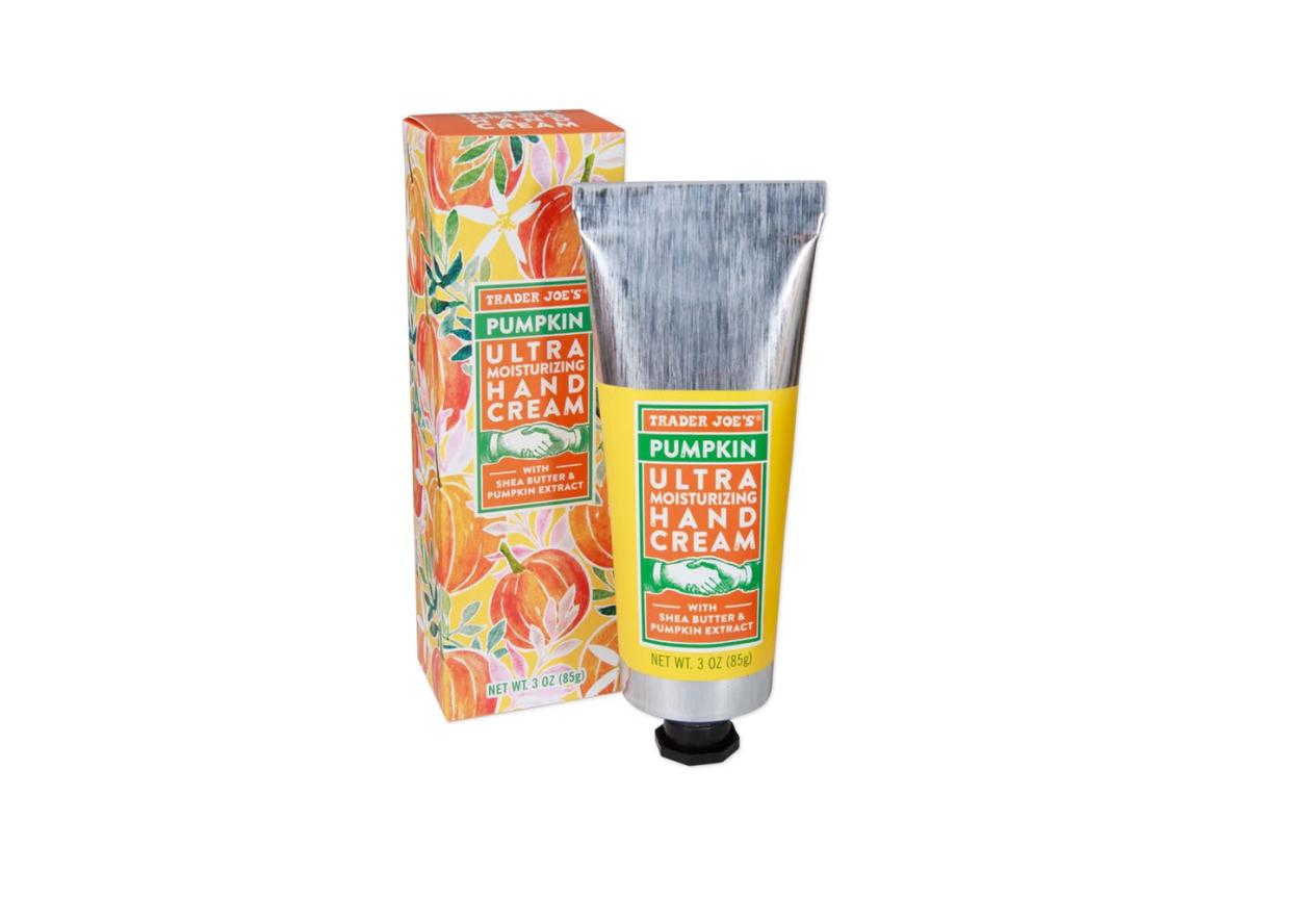 trader joes new fall products 2024 pumpkin hand cream