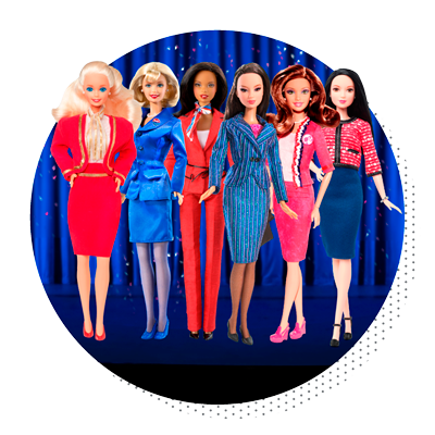 Barbie runs for President. (Mattel)