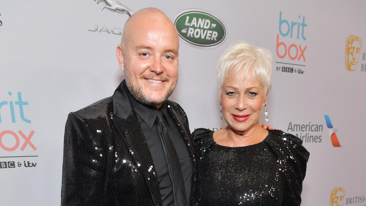 Lincoln Townley and Denise Welch attend the 2019 British Academy Britannia Awards 