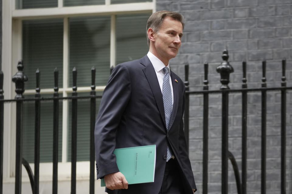 Britain's chancellor Jeremy Hunt has been tasked with helping with the cost of living