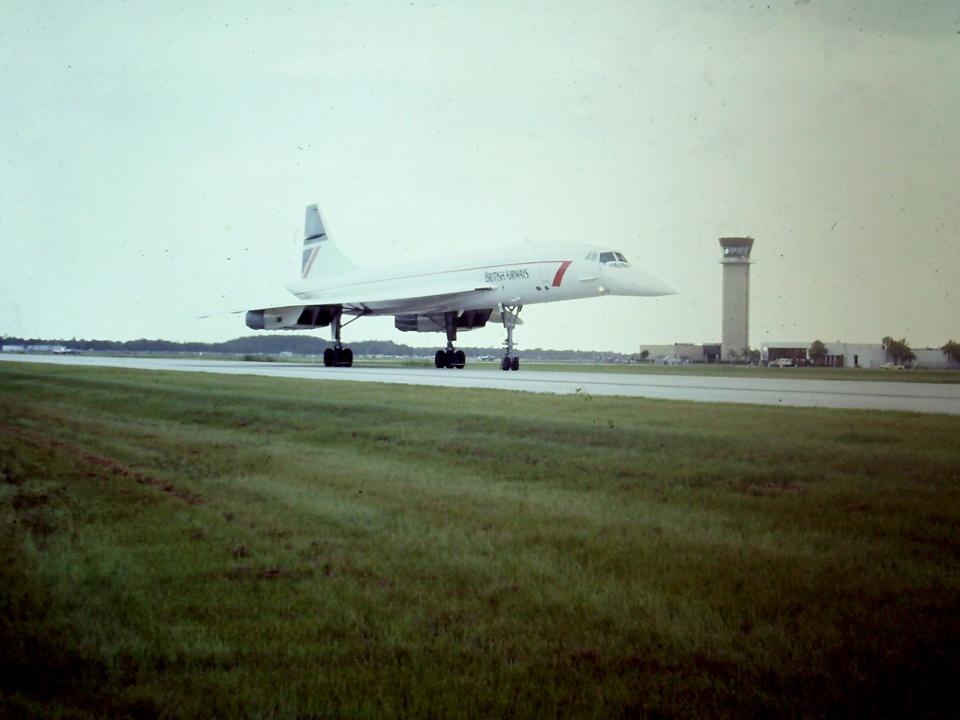 The Concorde arrives at Southwest Florida International Airport (RSW) in Fort Myers in 1992.