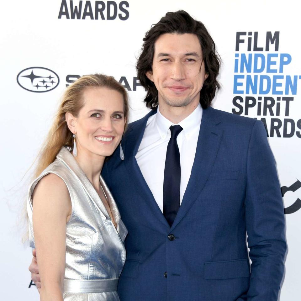 Joanne Tucker and Adam Driver attend the 2019 Film Independent Spirit Awards on February 23, 2019 in Santa Monica, California