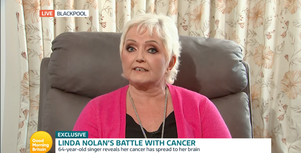 Linda Nolan revealed her cancer has spread to her brain. (ITV)