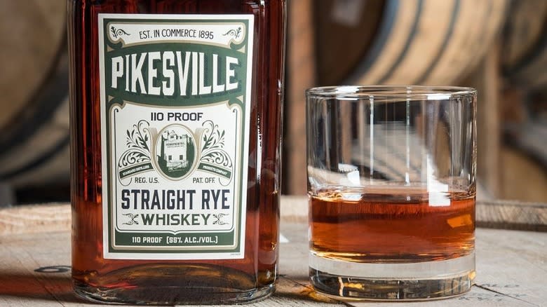 Bottle of Pikesville whiskey