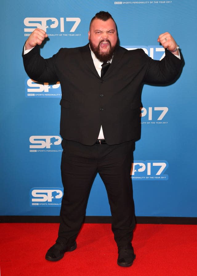 Eddie Hall during the red carpet arrivals for BBC Sports Personality of the Year 2017