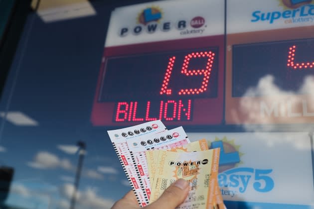 powerball-winner.jpg Today's Powerball jackpot hits record $1.9 billion - Credit: Tayfun Coskun/Anadolu Agency/Getty Images