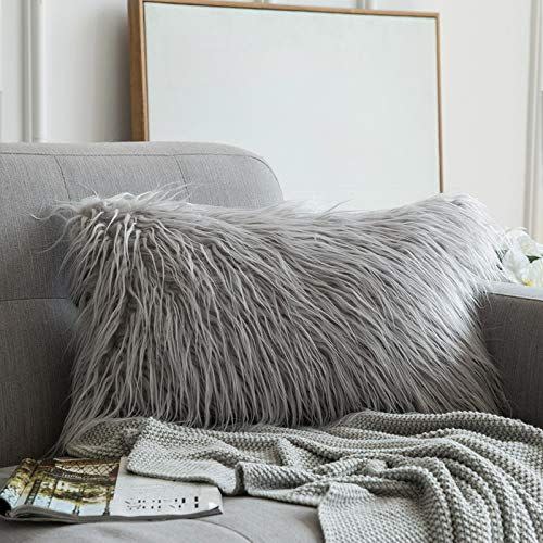 10) Faux Fur Throw Pillow Cover