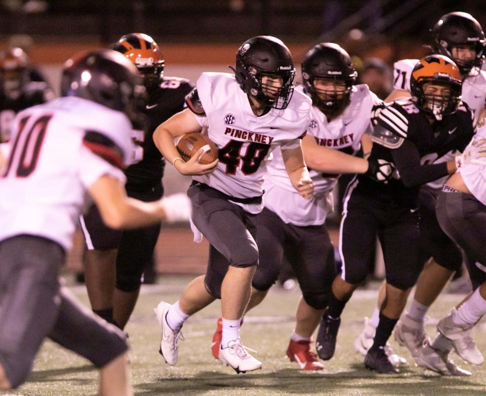 Ethan Vanover and his Pinckney teammates will look to replicate their performance in a victory at Jackson last season.