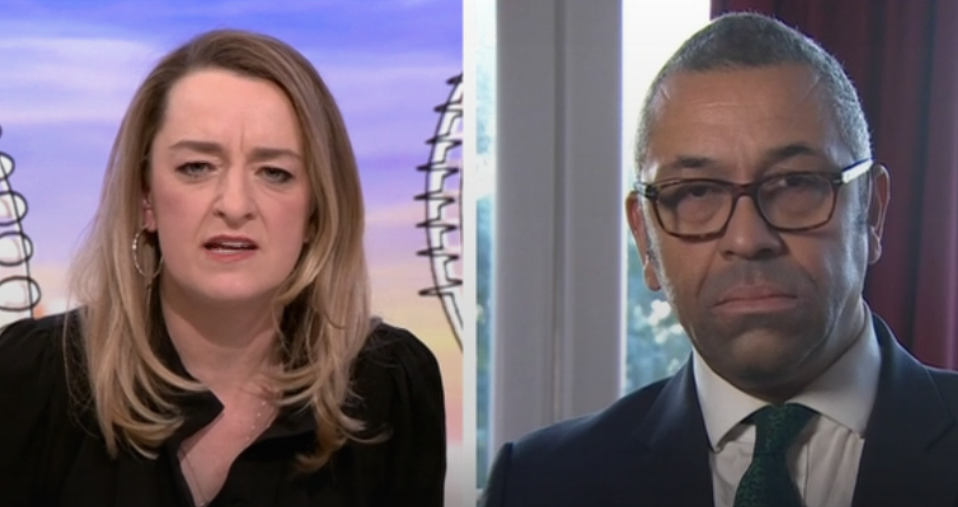 James Cleverly struggled to answer questions about the Nadhim Zahawi tax row. (BBC)