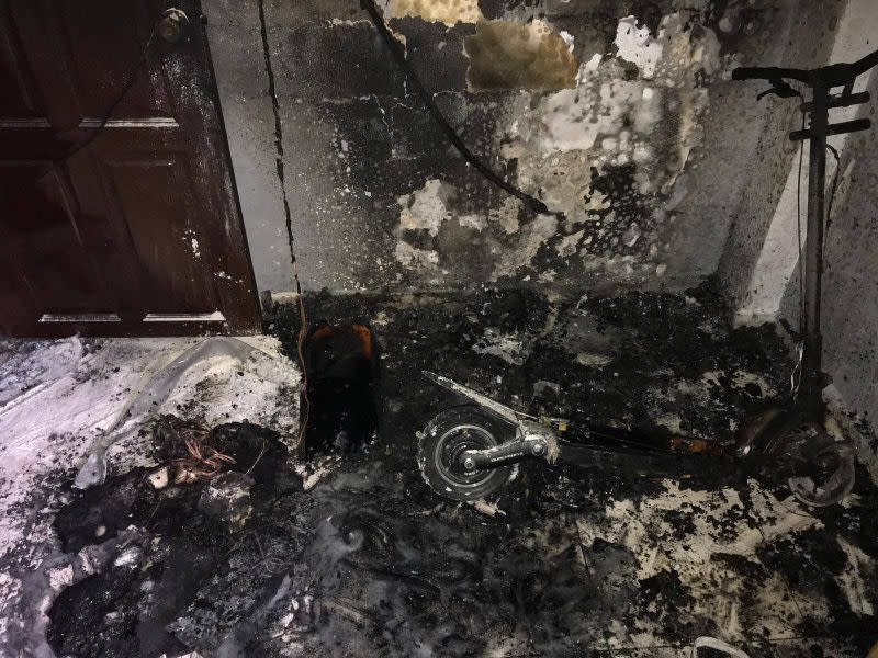 One of the PMD-related fires occurred at Block 301 Ang Mo Kio Avenue 3 on 8 June 2019. (PHOTO: SCDF)