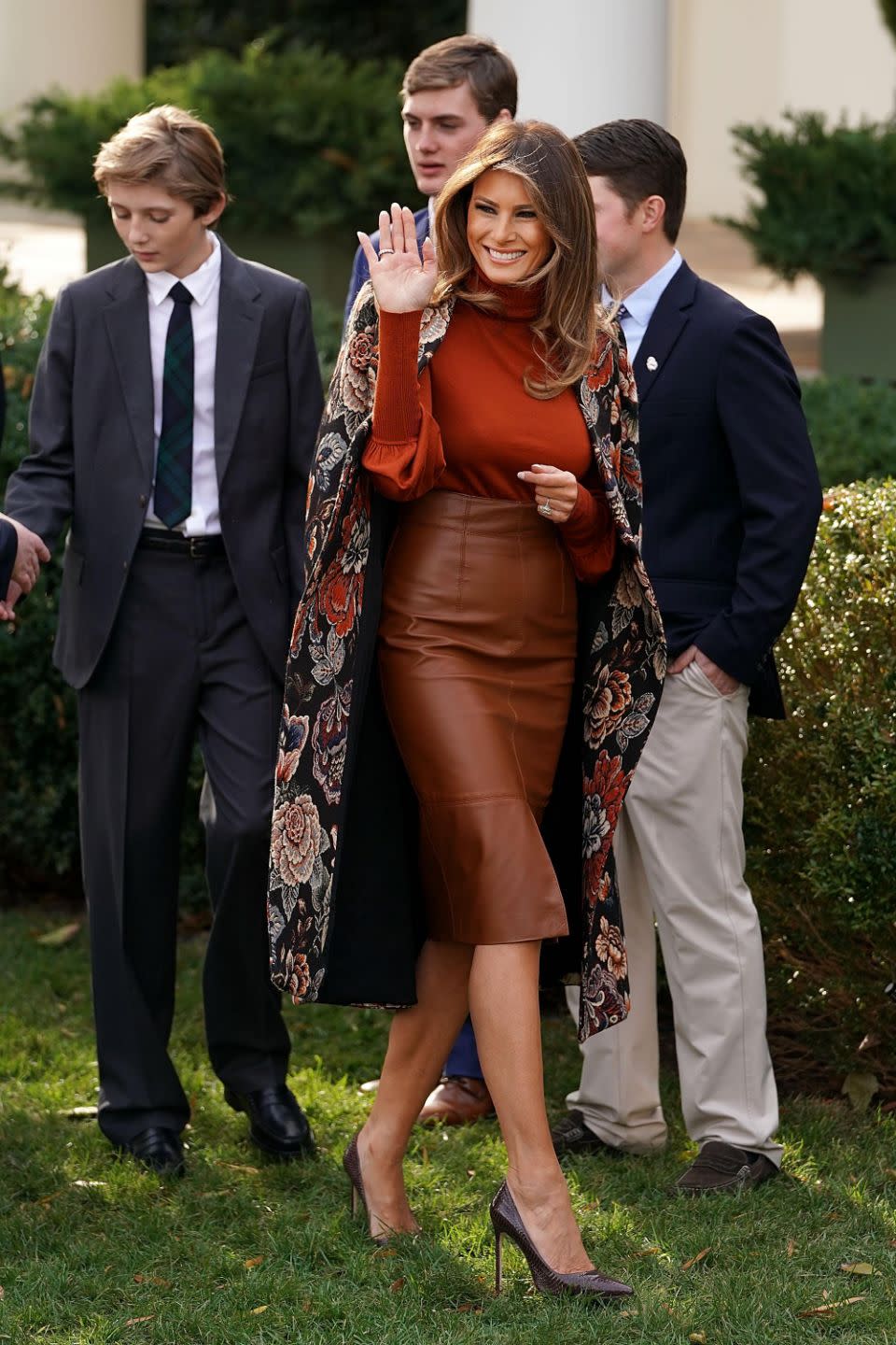 Melania and Barron were there to support Barron. Photo: Getty Images