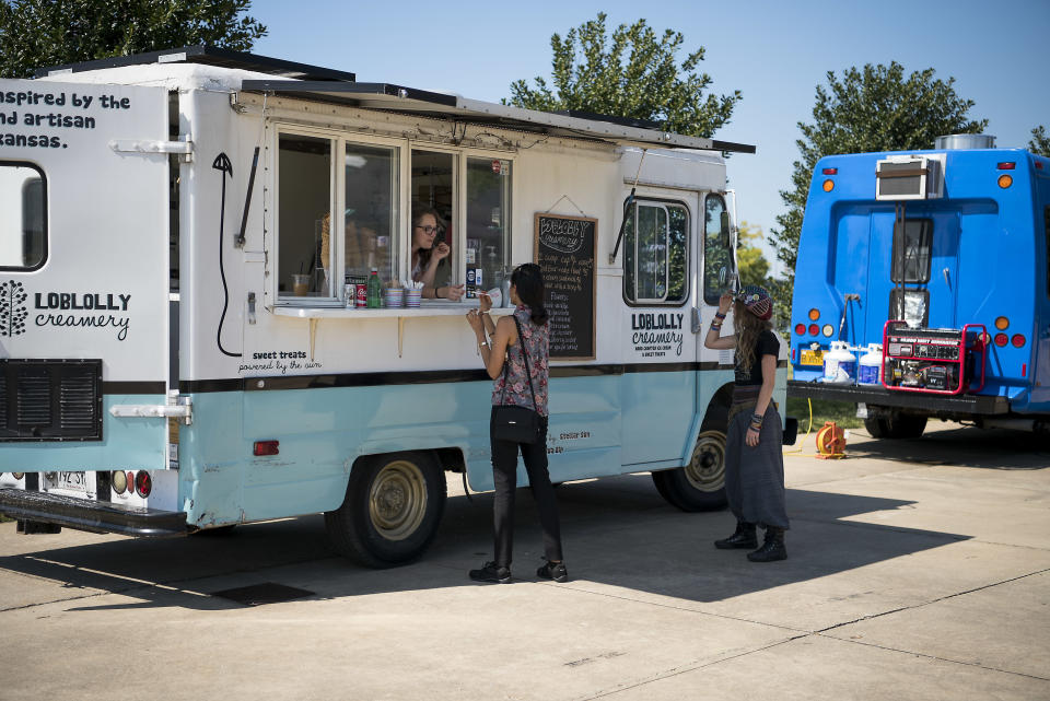 The Loblolly food truck at the HuffPost activation site.