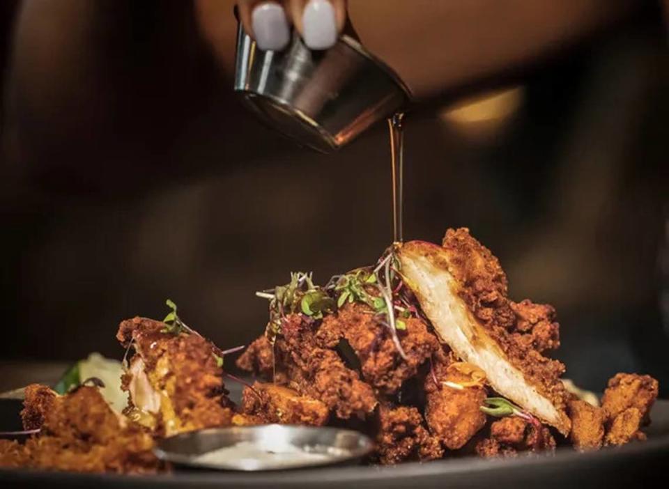 Fried chicken at Le Chic in Miami's Wynwood neighborhood.