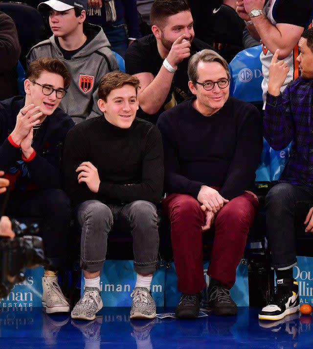 James Broderick seems to be growing up so fast after hitting up an NBA game with dad on Sunday.