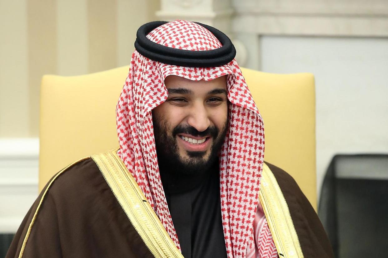 Mohammed bin Salman, then Deputy Crown Prince and Minister of Defence of the Kingdom of Saudi Arabia, at a meeting with US President Donald Trump in the Oval Office at the White House 14 March 2017: Getty Images