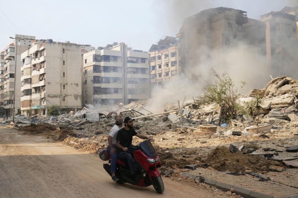 Israel carried out a series of air strikes on Beirut on Friday and Saturday, killing Hezbollah leader Hassan Nasrallah (Hussein Malla/AP) (AP)