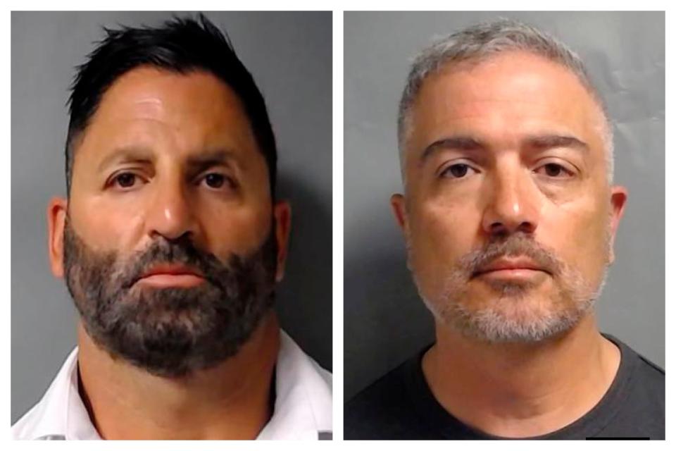 This combination of photos provided by the U.S. Attorney's Office in the Southern District of New York on Oct. 26, 2023, shows John Costanzo Jr., left, and Manny Recio. A federal jury convicted the two former U.S. Drug Enforcement Administration supervisors, Costanzo Jr. and Recio, Wednesday, Nov. 8, 2023, of leaking confidential information to defense attorneys as part of a bribery conspiracy that prosecutors said imperiled high-profile cases and the lives of overseas drug informants.