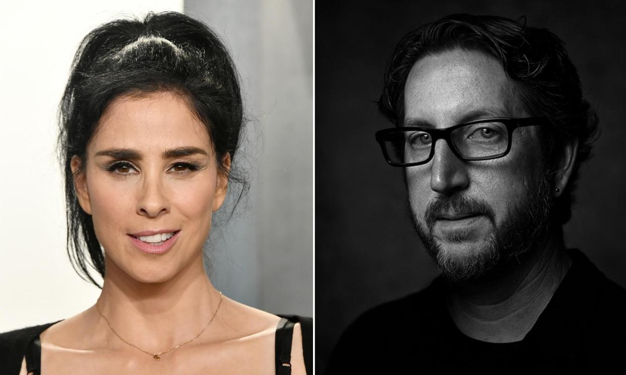 <span>Sarah Silverman and Paul Tremblay.</span><span>Composite: Frazer Harrison/Getty, Titan Books</span>