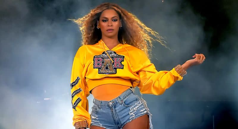 BeyoncÃ© performing at Coachella in April 2018. [Photo: Getty]