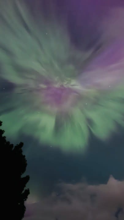 The northern lights in Hudsonville on May 10, 2024. (Courtesy Spencer Hammersmith)