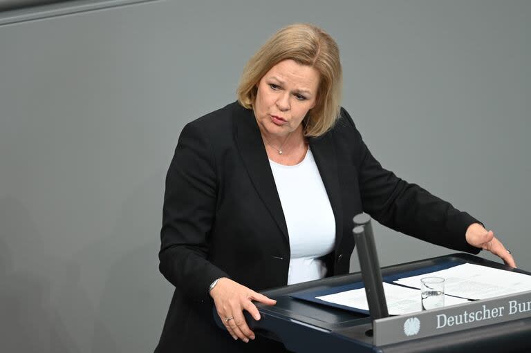 La ministra del Interior alemana, Nancy Faeser