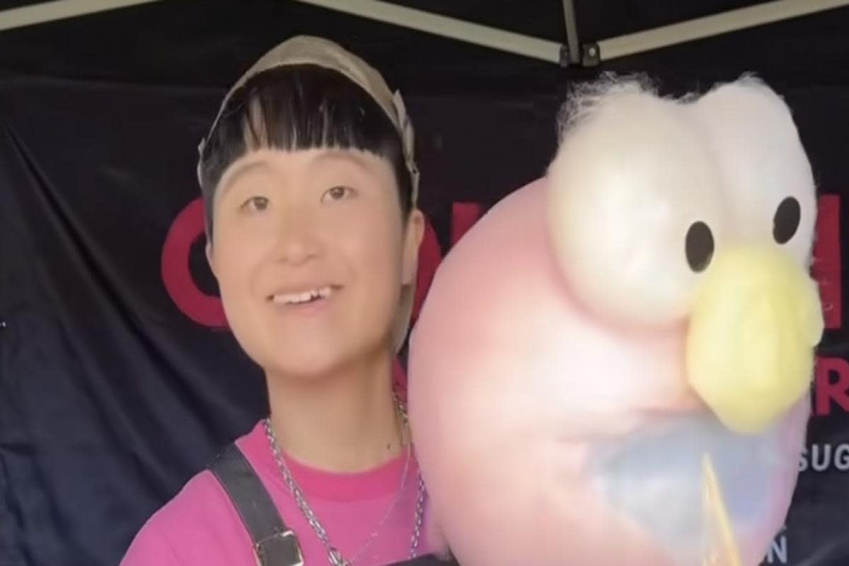 A video showing how to make Elmo from candy floss went viral on TikTok. <i>(Image: Rick Gannon)</i>