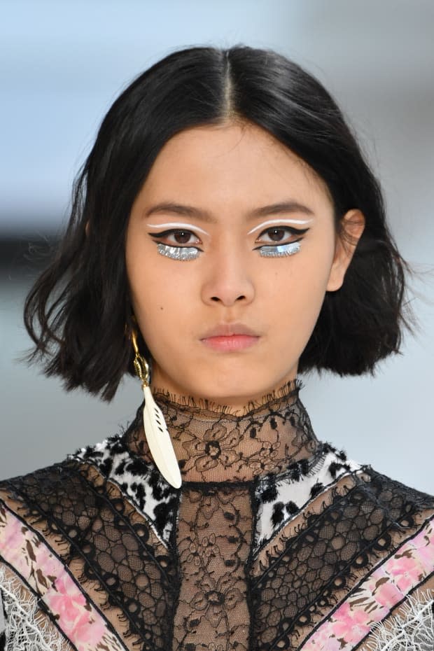 <p>A beauty look from the Giambattista Valli Fall 2019 runway. Photo: Pascal Le Segretain/Getty Images</p>