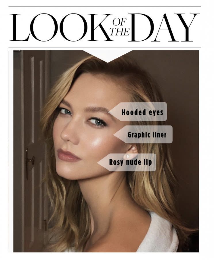 Karlie Kloss gave us a lesson in hooded eye makeup. (Photo: Instagram/Karlie Kloss)