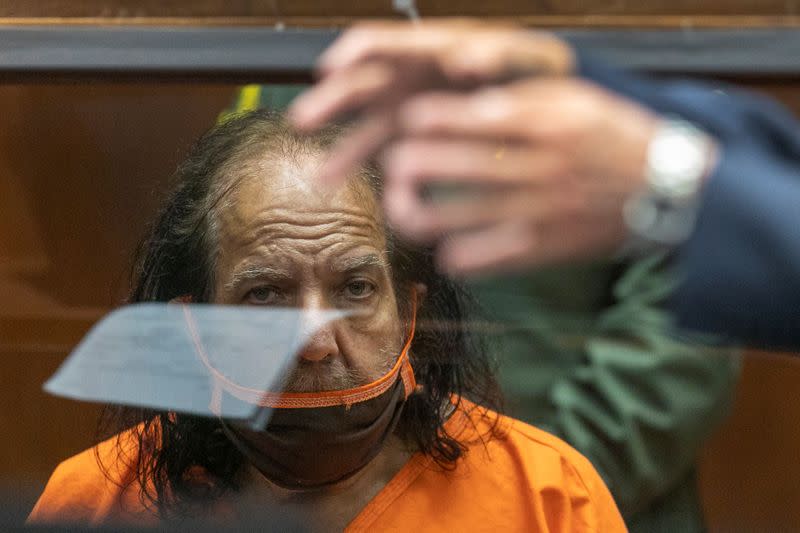 Adult film star Ron Jeremy appears in court on charges of rape, in Los Angeles