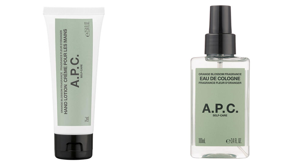 A.P.C. Self-Care hand cream and cologne