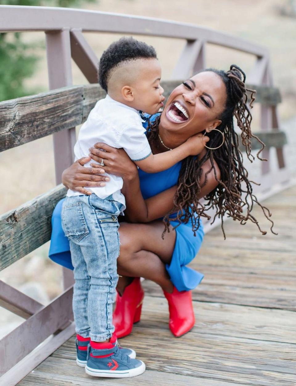 <p>"Words can't explain how much joy this little guy has given me," the <em>Shameless</em> actress writes of <a href="https://people.com/parents/shanola-hampton-welcomes-son-daren/" rel="nofollow noopener" target="_blank" data-ylk="slk:16-month-old son Daren O.C. Dukes;elm:context_link;itc:0;sec:content-canvas" class="link ">16-month-old son Daren O.C. Dukes</a>, whom she shares with husband Daren Dukes<strong>. </strong></p>