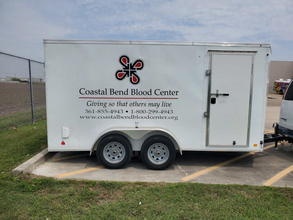 Corpus Christi police are searching for a suspect who stole a trailer full of medical equipment belonging to the Coastal Bend Blood Center on May 6, 2022.
