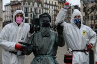 The "COVID boys" patrol in central Brussels