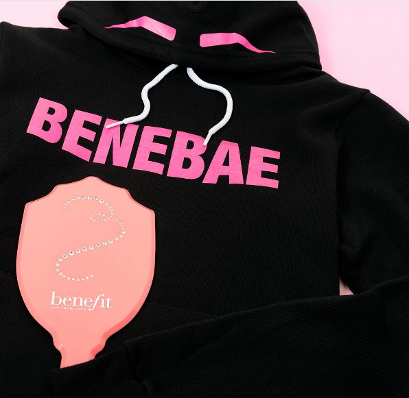 Snuggle up this weekend with Benefit Cosmetics' cheeky hoodie