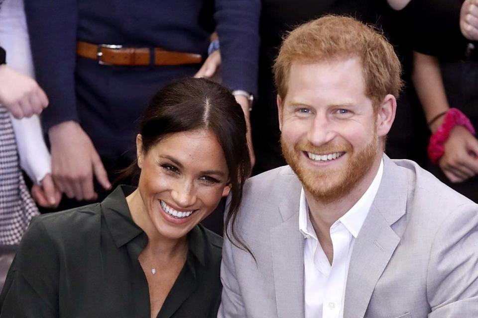 Prince Harry and Meghan Markle are expecting their first child in spring (AP)