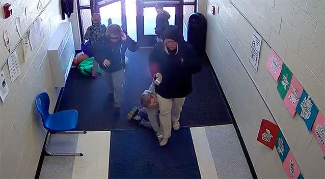 An autistic boy was dragged down a hallway at a US school. Photo: Facebook