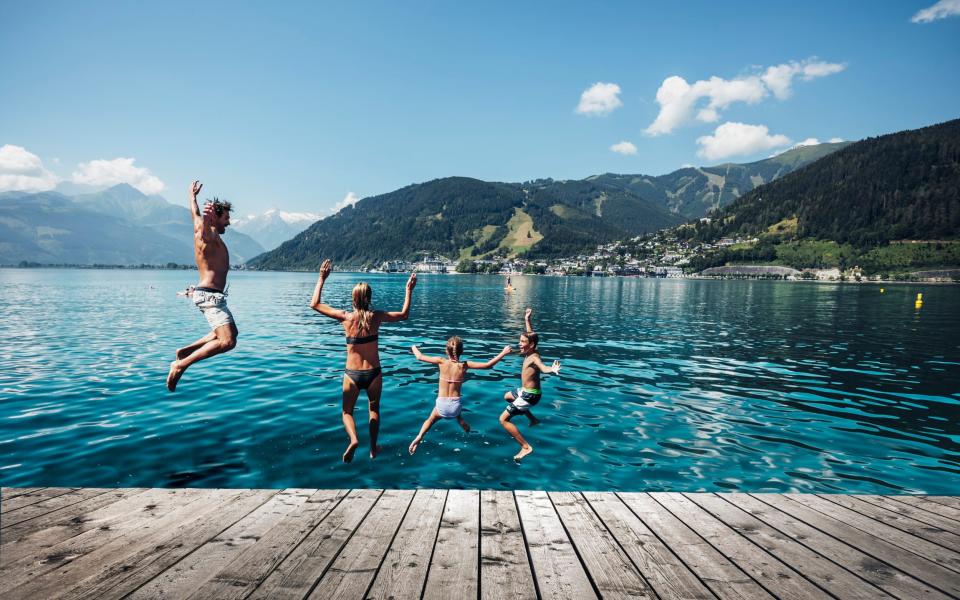 Lake Zell, Austria, wild swimming, adventure travel, family travel, summer holiday, Europe