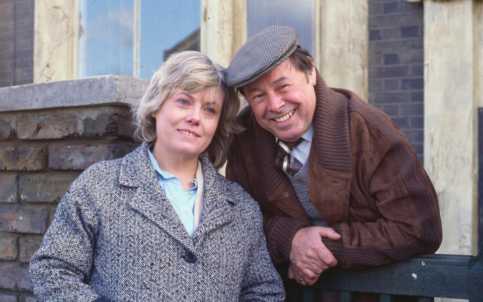 Treacher as Arthur with Wendy Richard as his wife Pauline - Don Smith/Radio Times/Getty Images