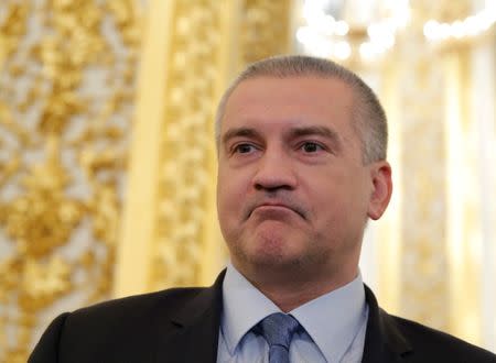 Sergei Aksyonov, the head of Crimea, waits before an annual state of the nation address attended by Russian President Vladimir Putin at the Kremlin in Moscow, Russia, December 1, 2016. REUTERS/Maxim Shemetov