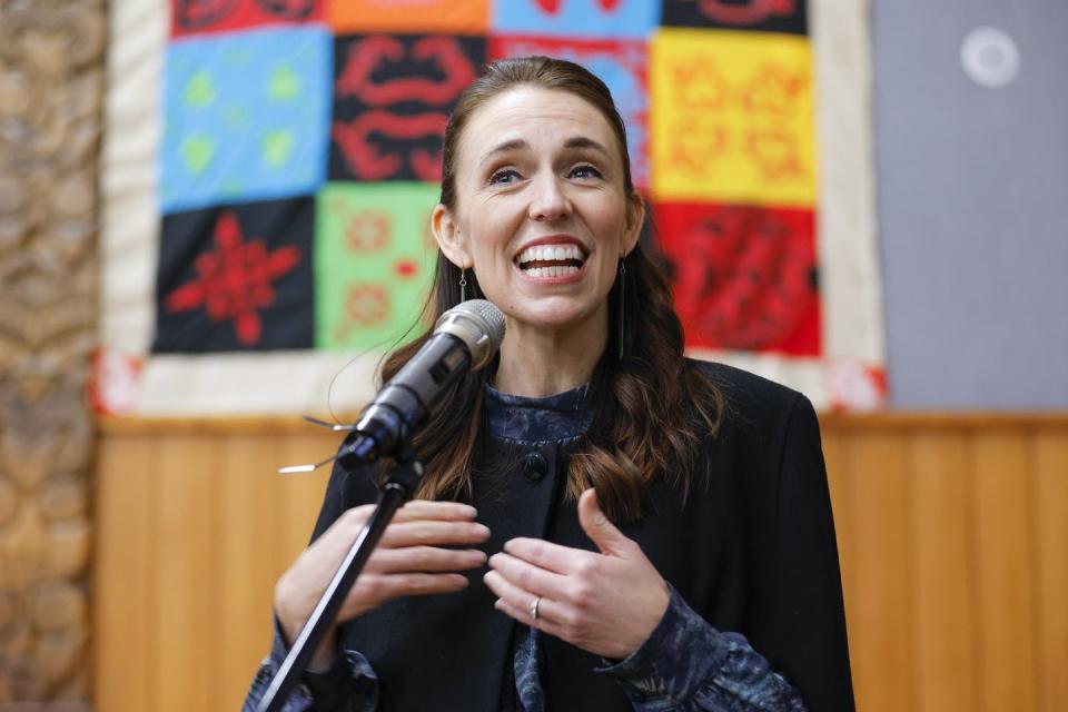 <span class="caption">Jacinda Ardern’s government delivered New Zealand’s fourth wellbeing budget in May 2022.</span> <span class="attribution"><span class="source">Hagen Hopkin/AAP</span></span>